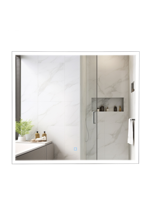 Дзеркало Aqua Rodos Luce black 80x70, сенсор, підсвітка, АР000112805