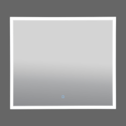 Дзеркало Aqua Rodos Luce black 80x70, сенсор, підсвітка, АР000112805