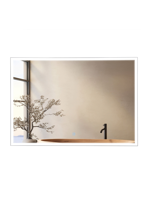 Дзеркало Aqua Rodos Luce black 100x70, сенсор, підсвітка, АР000112806