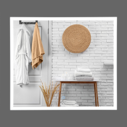 Дзеркало Aqua Rodos Luce white 80x70, сенсор, підсвітка, АР000112808