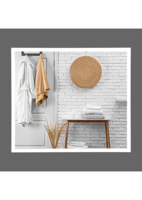 Дзеркало Aqua Rodos Luce white 80x70, сенсор, підсвітка, АР000112808