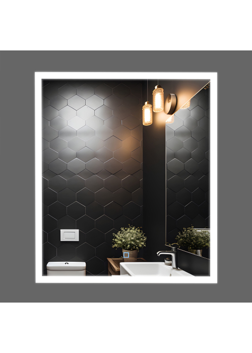 Дзеркало Aqua Rodos Luce white 60x70, сенсор, підсвітка, АР000112807