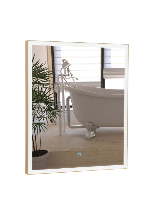 Дзеркало Aqua Rodos Luce gold 60x70, сенсор, підсвітка, АР000113283