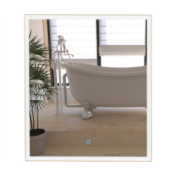 Дзеркало Aqua Rodos Luce gold 60x70, сенсор, підсвітка, АР000113283