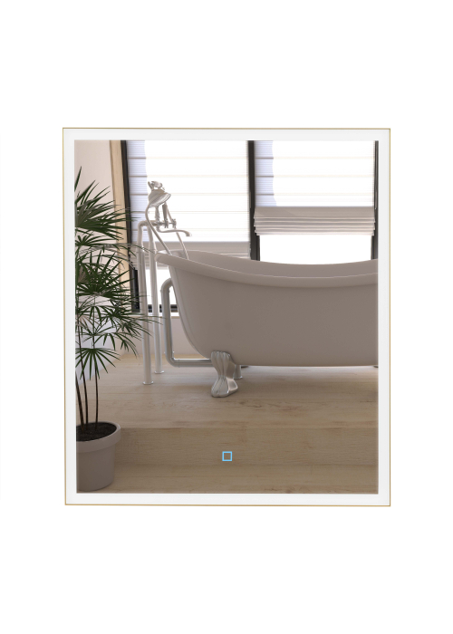 Дзеркало Aqua Rodos Luce gold 60x70, сенсор, підсвітка, АР000113283