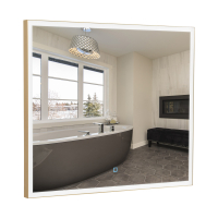 Зеркало Aqua Rodos Luce gold 80x70, сенсор, подсветка, АР000113284