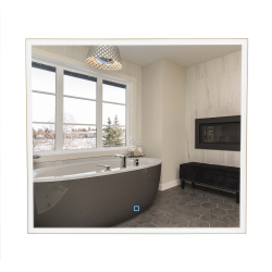 Дзеркало Aqua Rodos Luce gold 80x70, сенсор, підсвітка, АР000113284