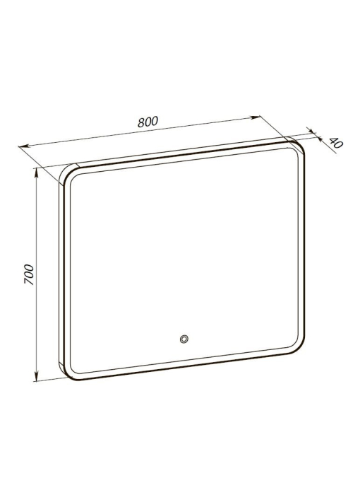 Дзеркало Aqua Rodos Luce gold 80x70, сенсор, підсвітка, АР000113284