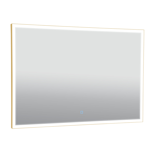 Дзеркало Aqua Rodos Luce gold 100x70, сенсор, підсвітка, АР000113282
