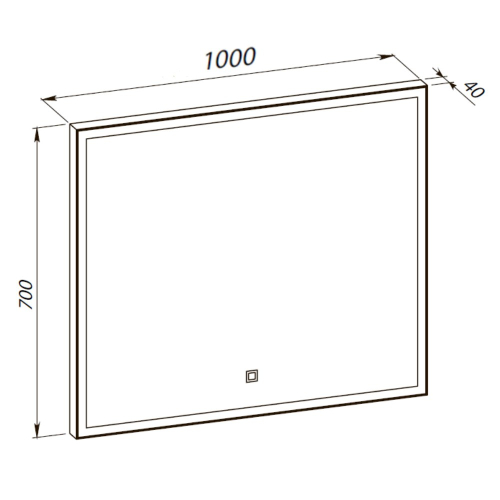 Дзеркало Aqua Rodos Luce gold 100x70, сенсор, підсвітка, АР000113282
