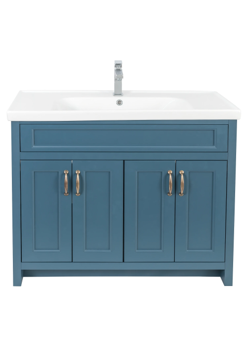 Тумба AQUA RODOS WATERFORD (STIFFKEY-BLUE-MATT) с умывальником 100 см напольная АР000060777 (Под заказ 45 дней)