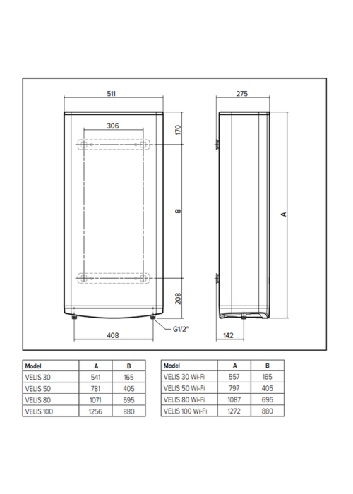 Водонагрівач Ariston Velis Pro 80 EU (3626136)