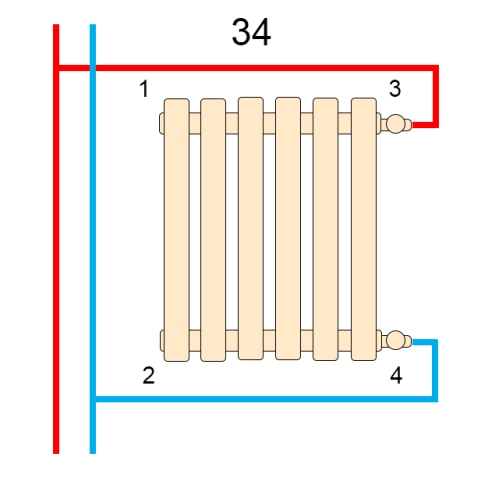 Вертикальний радіатор Betatherm  Praktikum 2 H-425 мм, L-1200 мм PH 2120/11 9016M 34