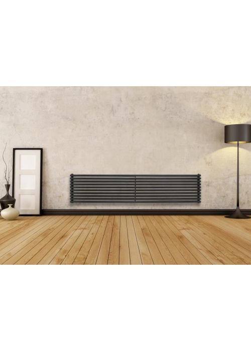 Горизонтальний трубчастий радіатор Betatherm BQH Quantum H-285 мм, L-1600 мм BQH 2160/07 9005M 34