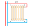 Вертикальный радиатор Betatherm Praktikum 425мм/1000мм PH 2100/11 9016M 34