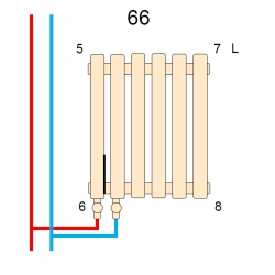 Дизайнерські радіатори Betatherm Metrum 2, H-1800 мм, L-255 мм BM6 2180-30/08 9016M 66