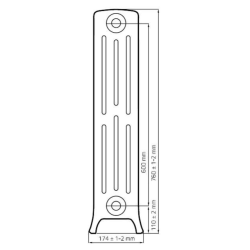 Чавунна ретро батарея опалення WARM WELL Classik 600