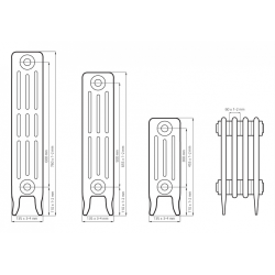 Чавунна ретро батарея опалення WARM WELL Classik М 600