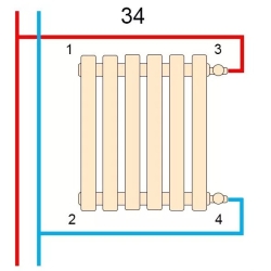 Горизонтальний радіатор Betatherm  Quantum BQH2 405*1300 (Чорний Ral9005M підк. 34) BQH 2130/10 9005M 34