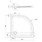 Піддон душової кабіни Cersanit ТАКО 90x4 напівкруглий S204-002
