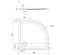 Піддон душової кабіни Cersanit ТАКО 90x4 напівкруглий S204-002