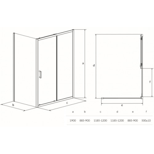 Прямоугольная душевая кабина Cersanit ZIP 120x90x190 S154-01