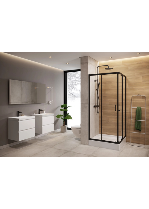 Душова кабіна квадратна CERSANIT BRASCO 90x90x190 Чорний S168-008
