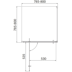 Душова кабіна квадратна Cersanit BRASCO 80x80x190 Хром S168-009