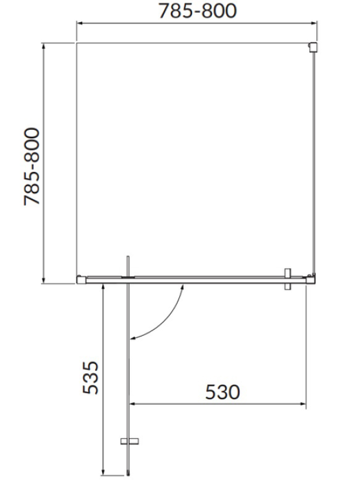 Душова кабіна квадратна Cersanit BRASCO 80x80x190 Хром S168-009