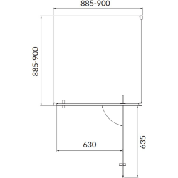 Душова кабіна квадратна Cersanit BRASCO 90x90x190 Хром S168-010