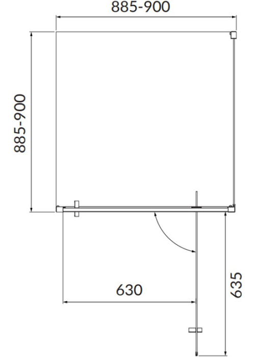 Душова кабіна квадратна Cersanit BRASCO 90x90x190 Хром S168-010
