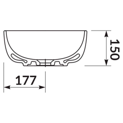 Раковина Cersanit MODUO 50см на стільницю, овальна K116-049