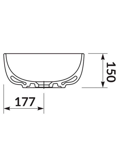 Раковина Cersanit MODUO 50см на стільницю, овальна K116-049