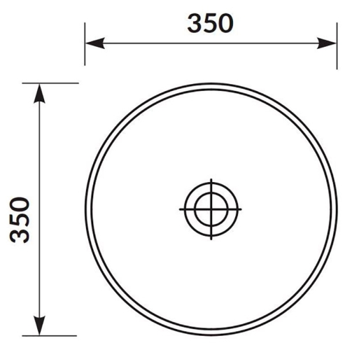 Раковина Cersanit MODUO 35см на стільницю, кругла K116-047