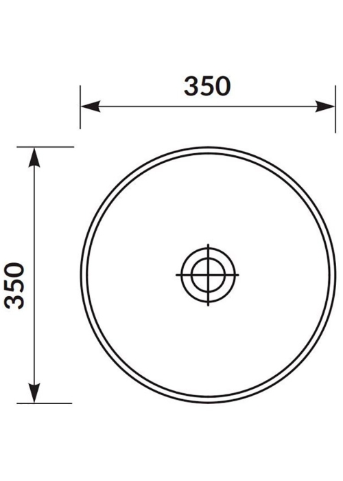 Раковина Cersanit MODUO 35см на стільницю, кругла K116-047