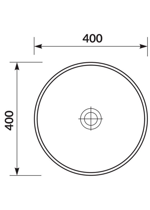 Раковина Cersanit MODUO 40см на стільницю, кругла K116-048