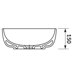 Раковина Cersanit MODUO 40см на стільницю, кругла K116-048