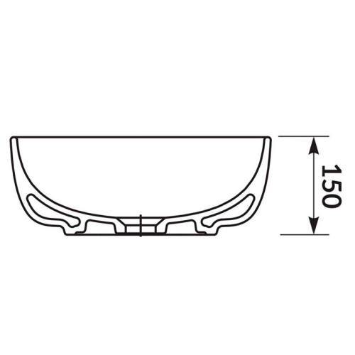 Раковина Cersanit MODUO 40см на стільницю, кругла K116-048