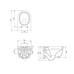 Унітаз підвісний Cersanit Сет C947 Remo Pro Tornado із сидінням дюропласт soft-close (SZCZ1003980001)