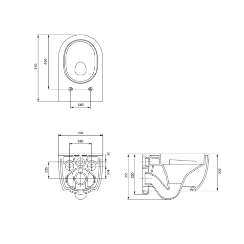 Унітаз підвісний Cersanit Сет C947 Remo Pro Tornado із сидінням дюропласт soft-close (SZCZ1003980001)