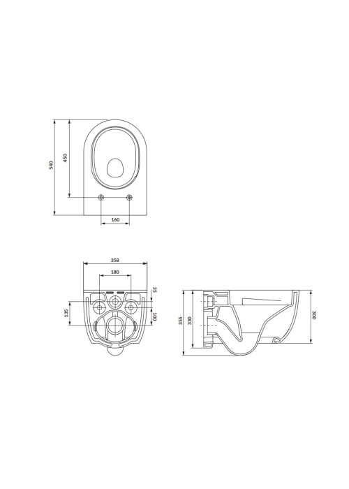 Унітаз підвісний Cersanit Сет C947 Remo Pro Tornado із сидінням дюропласт soft-close (SZCZ1003980001)