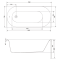 Ванна акриловая Cersanit OCTAVIA 150 x 70 прямоугольная с ножками, S301-251