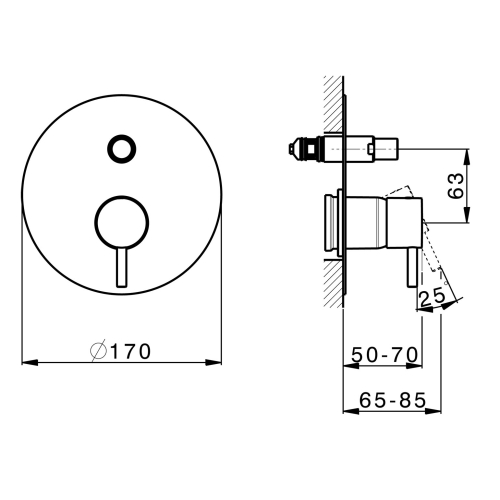 Змішувач для ванни Devit ART 1502X140B