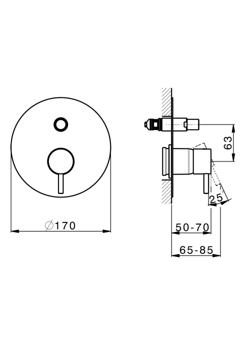 Змішувач для ванни Devit ART 1502X140B