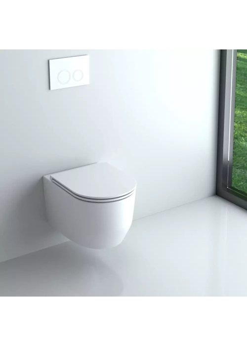 Унітаз підвісний Devit ART 3.0 безободковий із сидінням Soft Close Quick-Fix дюропласт 3030140W Білий Матовий