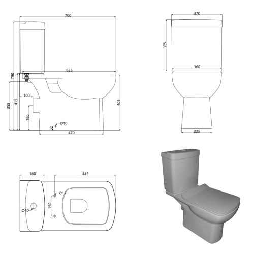 Унитаз-компакт Devit Comfort с сиденьем Soft Close дюропласт 3110123