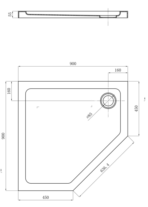 Душевой поддон Devit Comfort 90х90 FTR0123