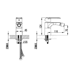 Змішувач для біде Devit Iven 43116141