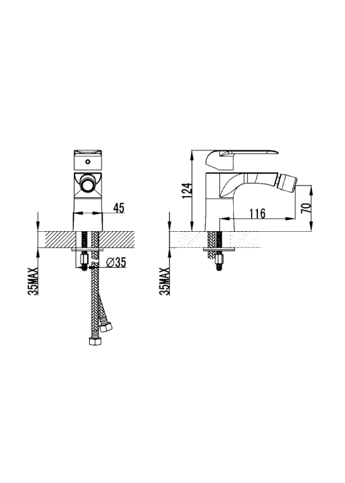 Змішувач для біде Devit Iven 43116141