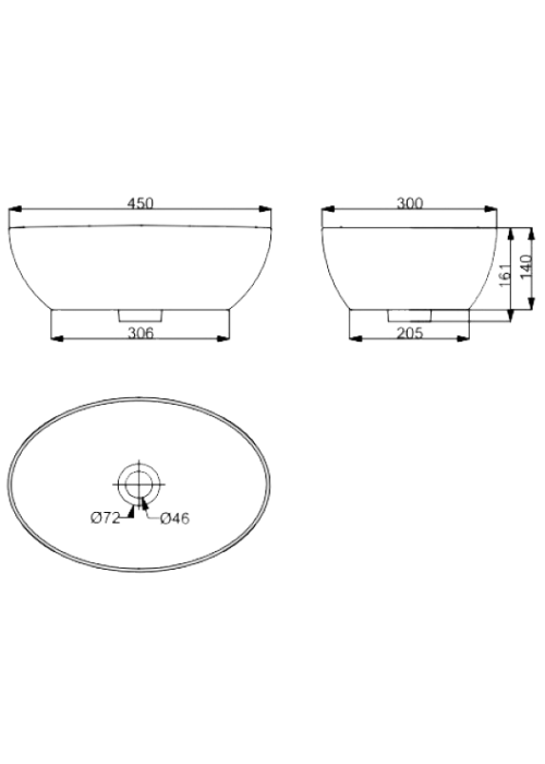 Раковина Devit Ovale 1513136